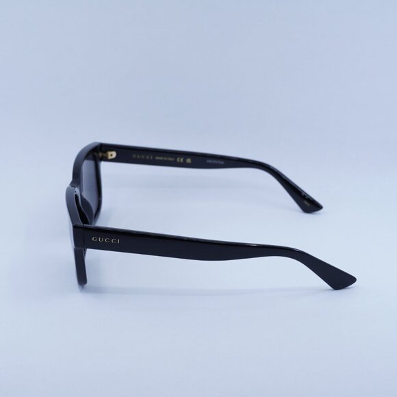 Gucci GG1583S 001 Sunglasses Black Square Frame, Grey Lenses - Picture 9 of 11